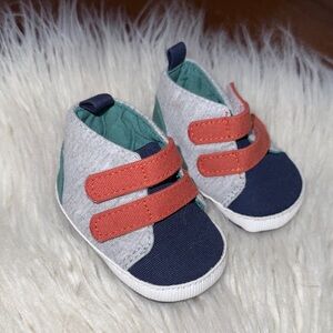 NB Child of Mine Baby Shoes with Coral Straps